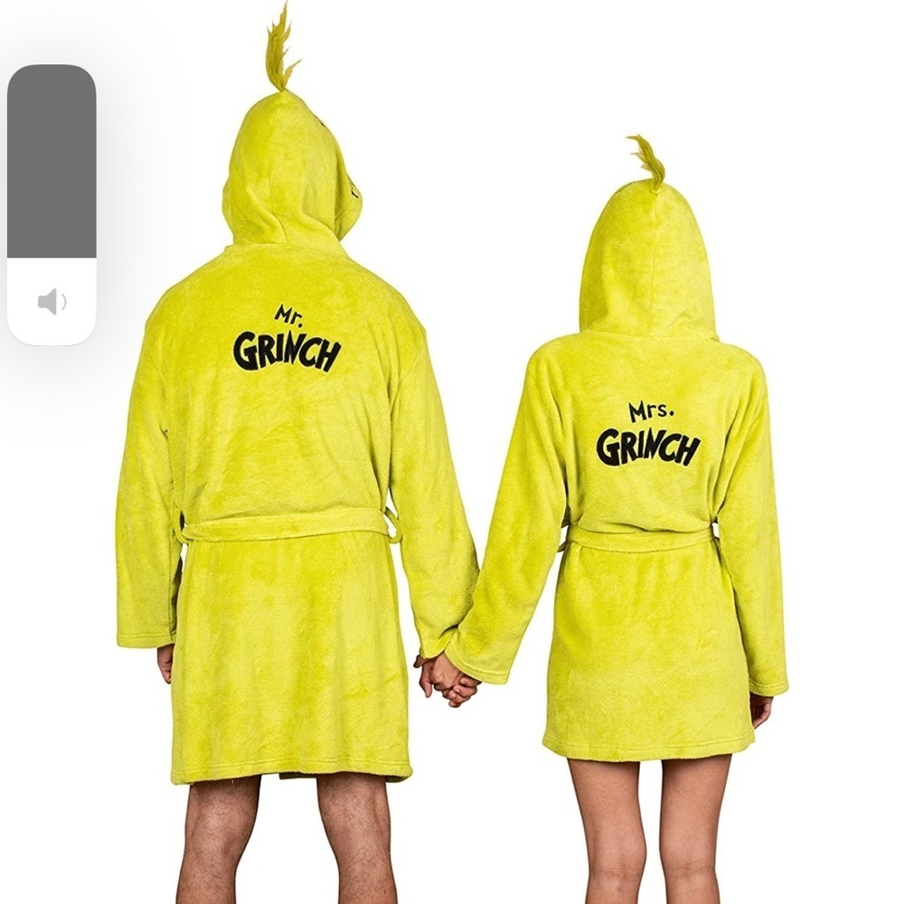 Dr Seuss The Grinch green hooded plush Mr Grinch Robe size large XL - Picture 1 of 8